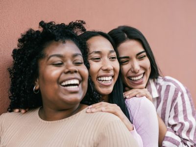 Multiracial women with different skin color - Concept of friendship and happiness